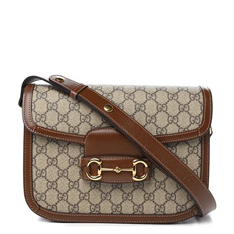 gucci brown monogram leather shoulder bag|gucci pochette monogram shoulder bag.